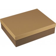 Caja cartón para manta,tapa beige/base marrón .Pedido mínimo 100 uds- Fabricación española en 30 días